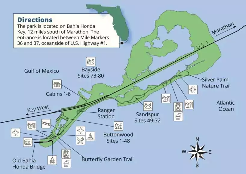 Bahia Honda State Park Map