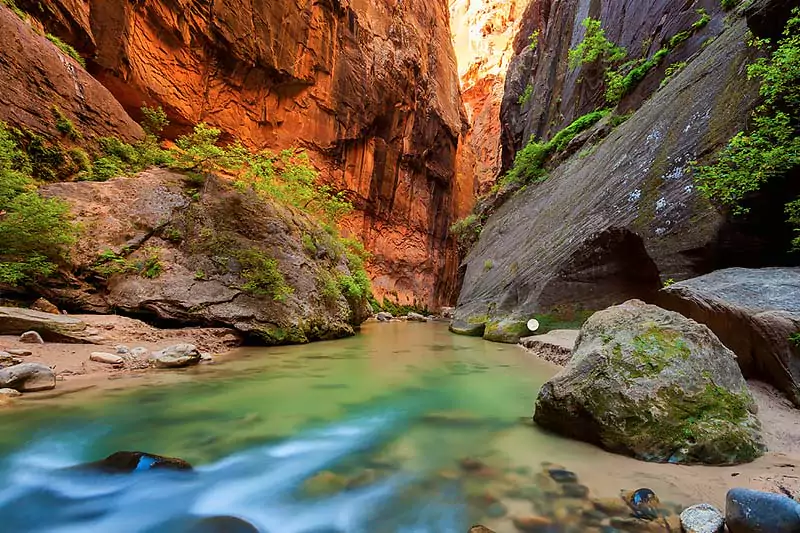 Zion National Park The Narrows Hiking Trail Utah